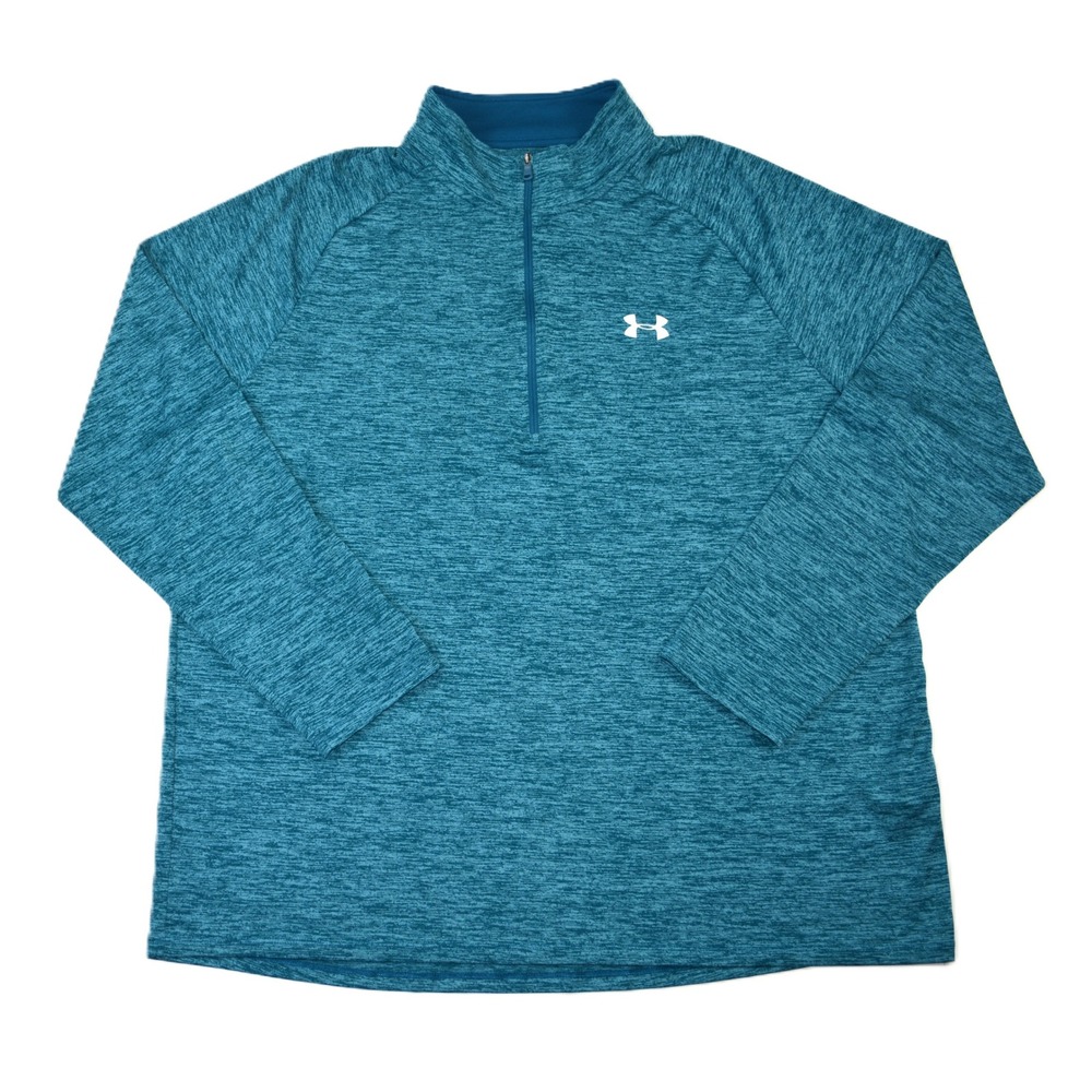 Under Armour Mens HeatGear XXL 1/4 Zip Pullover Teal Performance Stretch‎ Golf
